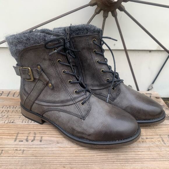 Rampage combat/moto zip up boots gray black - Picture 1 of 6